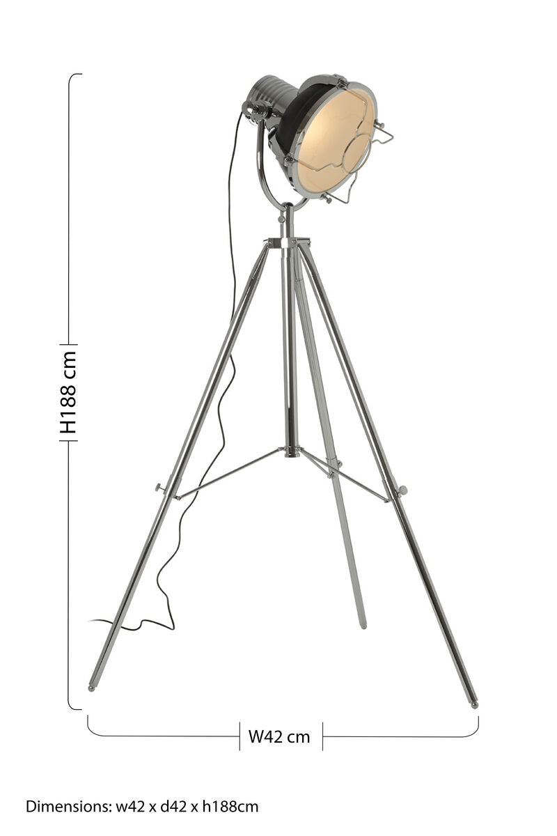 Industrial Revolution Matt Black Floor Lamp