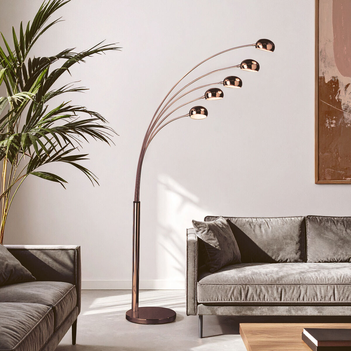 Zeus 5 Arced Lights Floor Lamp