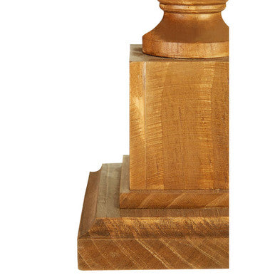 Emely Candle Table Lamp with Wooden Square Base