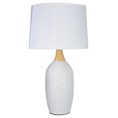 Willow White Ceramic Table Lamp