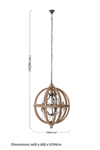 Pia 5 Arm Chandelier