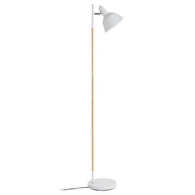 Bryant White Metal and Metal Floor Lamp