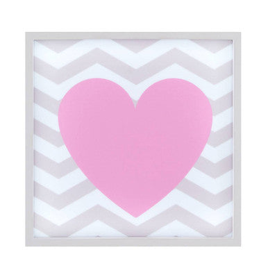 Pink Heart LED Light Box