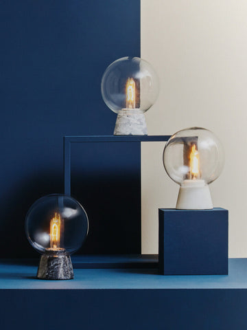 Lamonte Globe Lamp with Black Marble Base