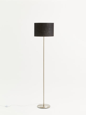 Forma Black Waffle Effect Shade Floor Lamp