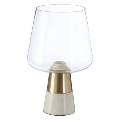 Sebah Table Lamp with Marble Base and Glass Shade