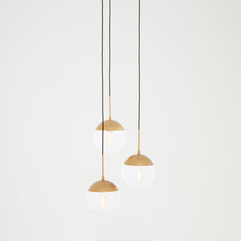 Revive Gold Finish 3 Bulb Pendant Light