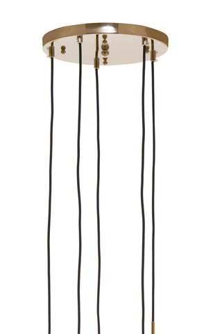 Revive Gold Finish Five Pendant Lights
