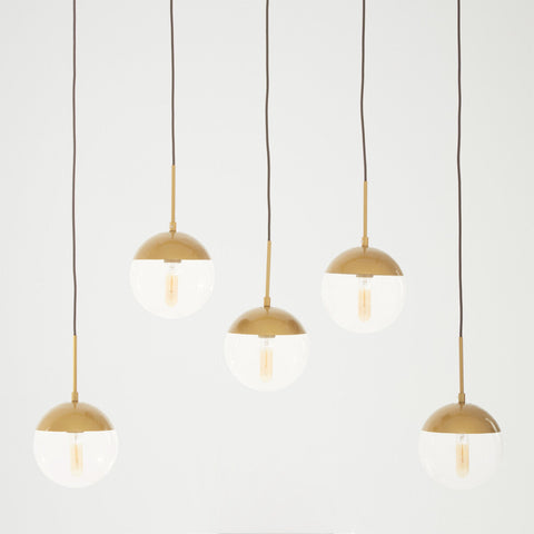 Revive Gold Finish Glass Shades Pendant Light