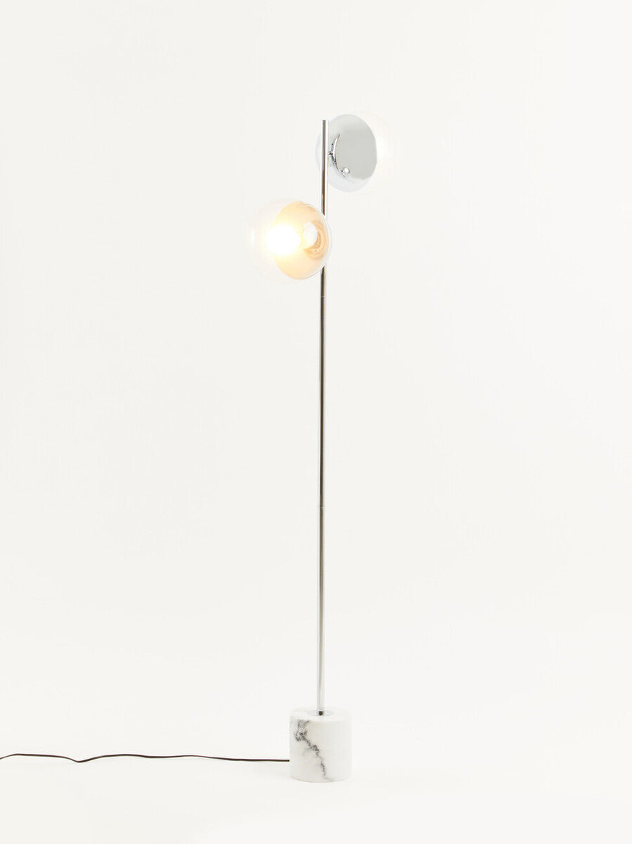 Revive Chrome Finish 2 Light Floor Lamp