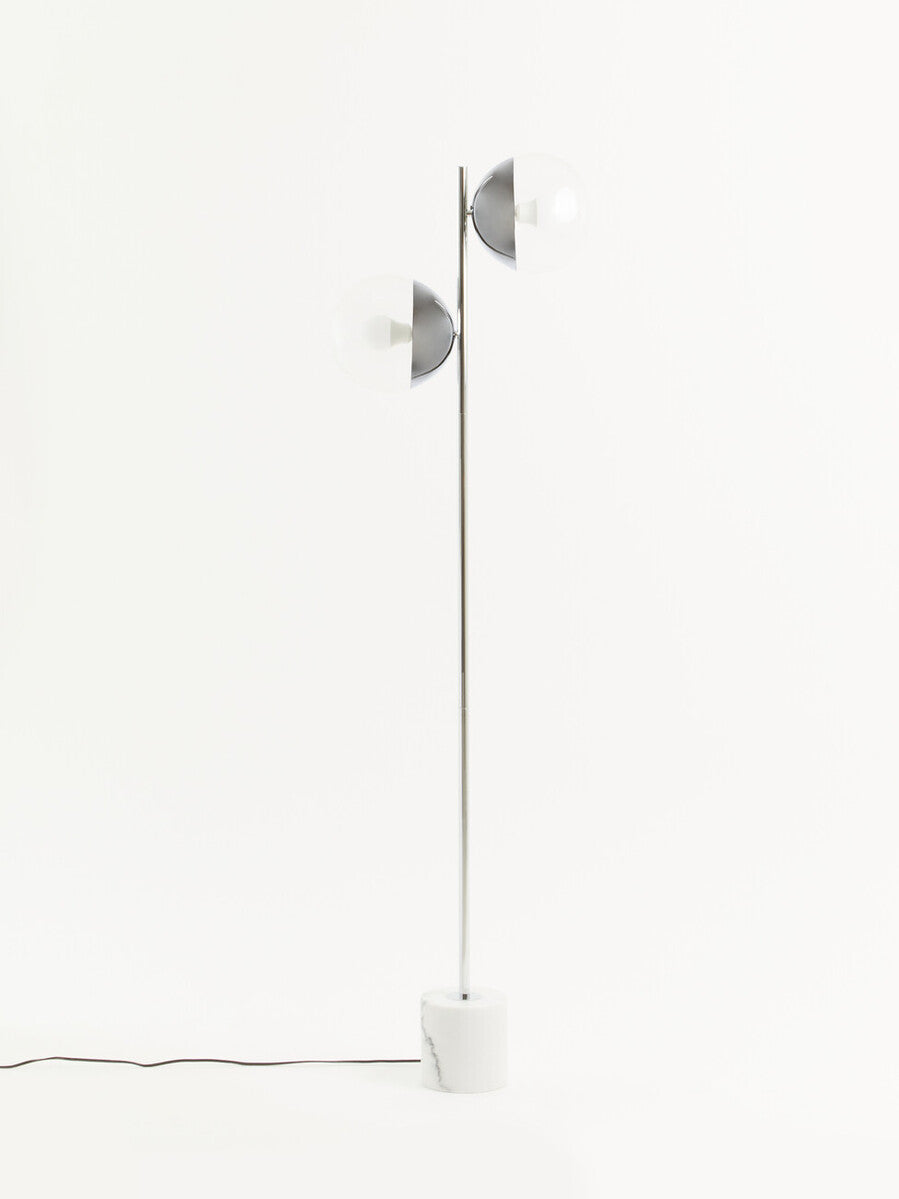 Revive Chrome Finish 2 Light Floor Lamp