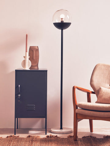 Revive Black Finish Metal Floor Lamp