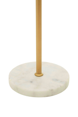 Revive Gold Finish Metal Floor Lamp with White Marble Base