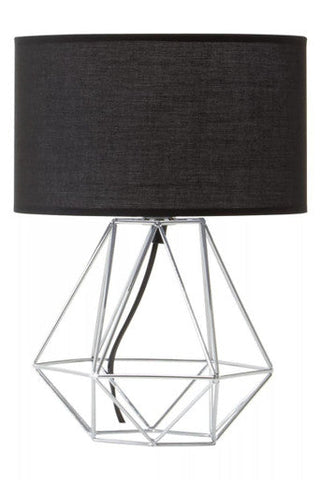Wyra Black And Chrome Finish Table Lamp