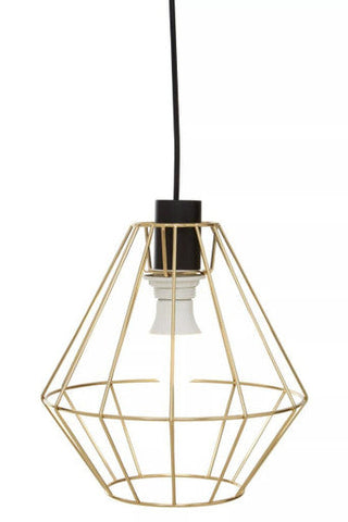Wyra Champagne Gold Cage Pendant Light