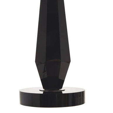 Hexum Black Crystal Table Lamp With Metal Base