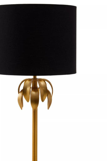 Herta Gold Finish Palm Tree Design Table Lamp