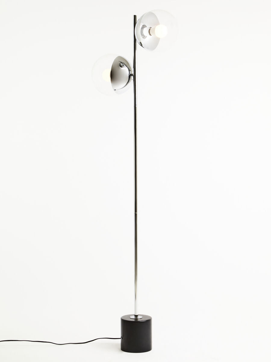 Revive Silver Finish Metal Floor Lamp