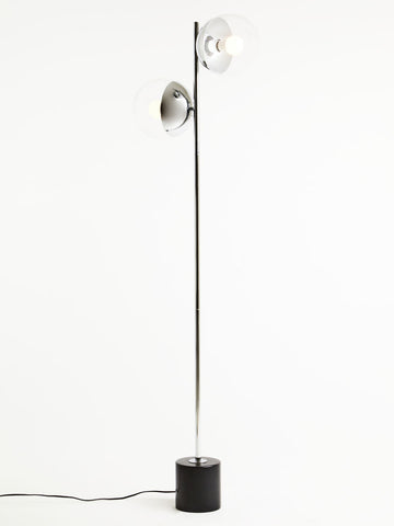 Revive Silver Finish Metal Floor Lamp