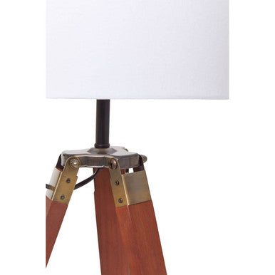 Malvern Tripod Table Lamp With Brown Base