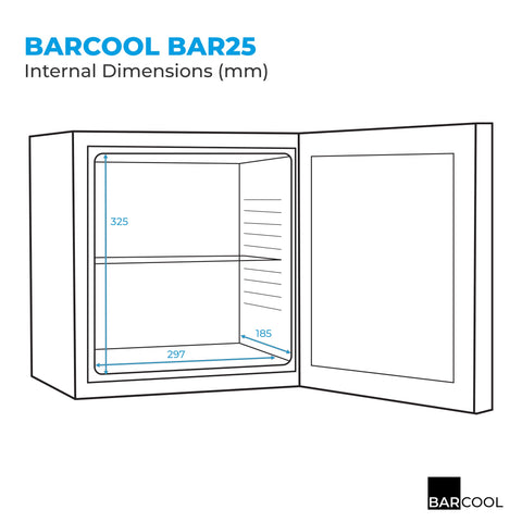 Barcool Bar25 LED Mini Bar Fridge