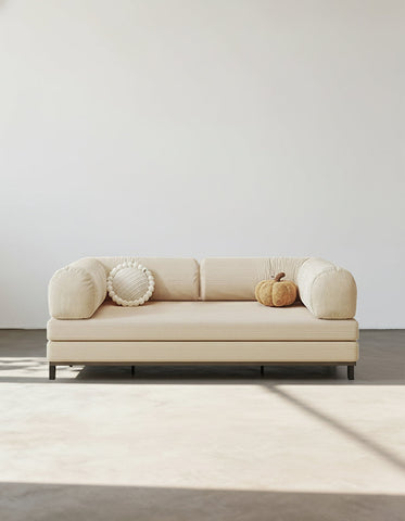 Kimura Two Seater Sofa Bed, Backrest Washable, Corduroy