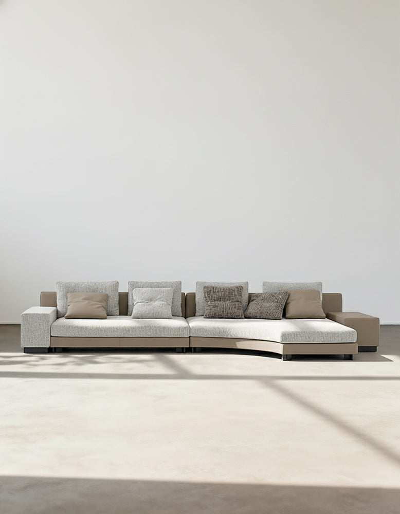 Foster Four Seater Corner Sofa, Linen