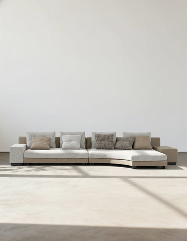 Foster Four Seater Corner Sofa, Linen