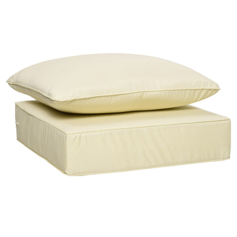 Outsunny 4 Pieces Outdoor Seat and Back Cushion Set Patio Deep Seating Chair Replacement Cushion, Beige