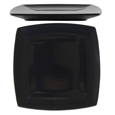 Classic Black Square Melamine Plate 254mm / 10 in - Pack Of 12