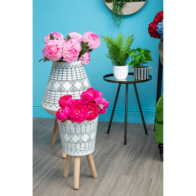 Fiori 65cm Peony Fuchsia Stem