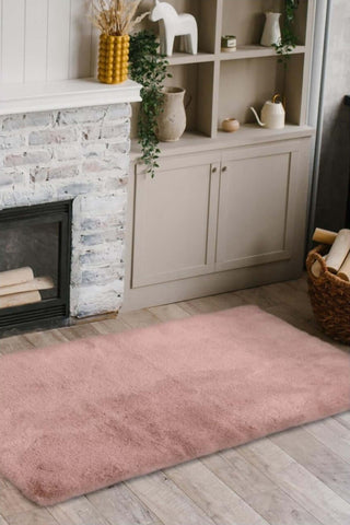 Luxury Pink Faux Fur Rug