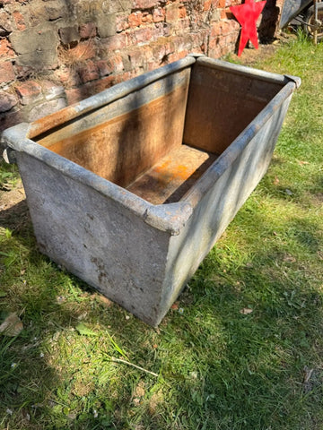 Reclaimed Galvanised Trough Garden Planter /  Raised Flower Bed Plant Pot 1B