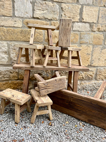 Mini Elm stools