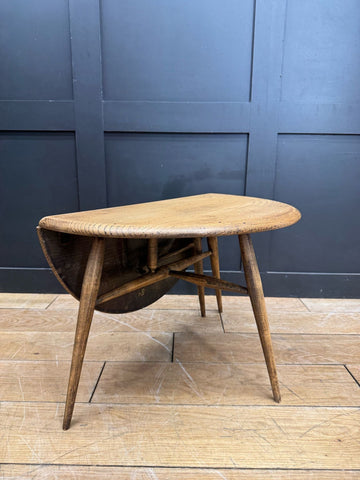 Vintage Round Ercol Coffee Table Model 308 / Elm Table  Drop Leaf  / Mid Century