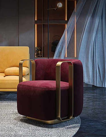 Thaddea Vintage Armchair, Red