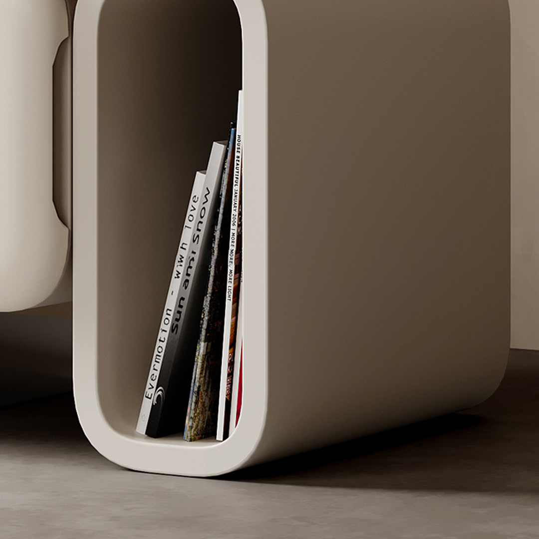 Violeta Modern Bedside Table, Solid Wood