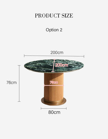 Murcell Oval Dining Table, Lara Green Marble