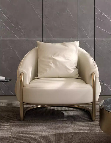 Quigley Lobby Lounge Chair, Real Leather
