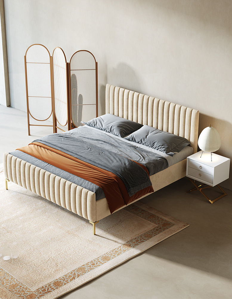 Babbie King Size / Super King Size Bed, Velvet