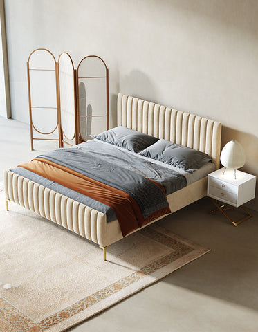 Babbie King Size / Super King Size Bed, Velvet