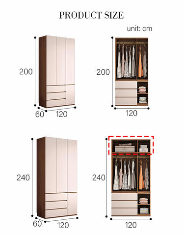 Tiwari Small Wardrobe, 2 Double Wardrobe With Dressing Table, More Size