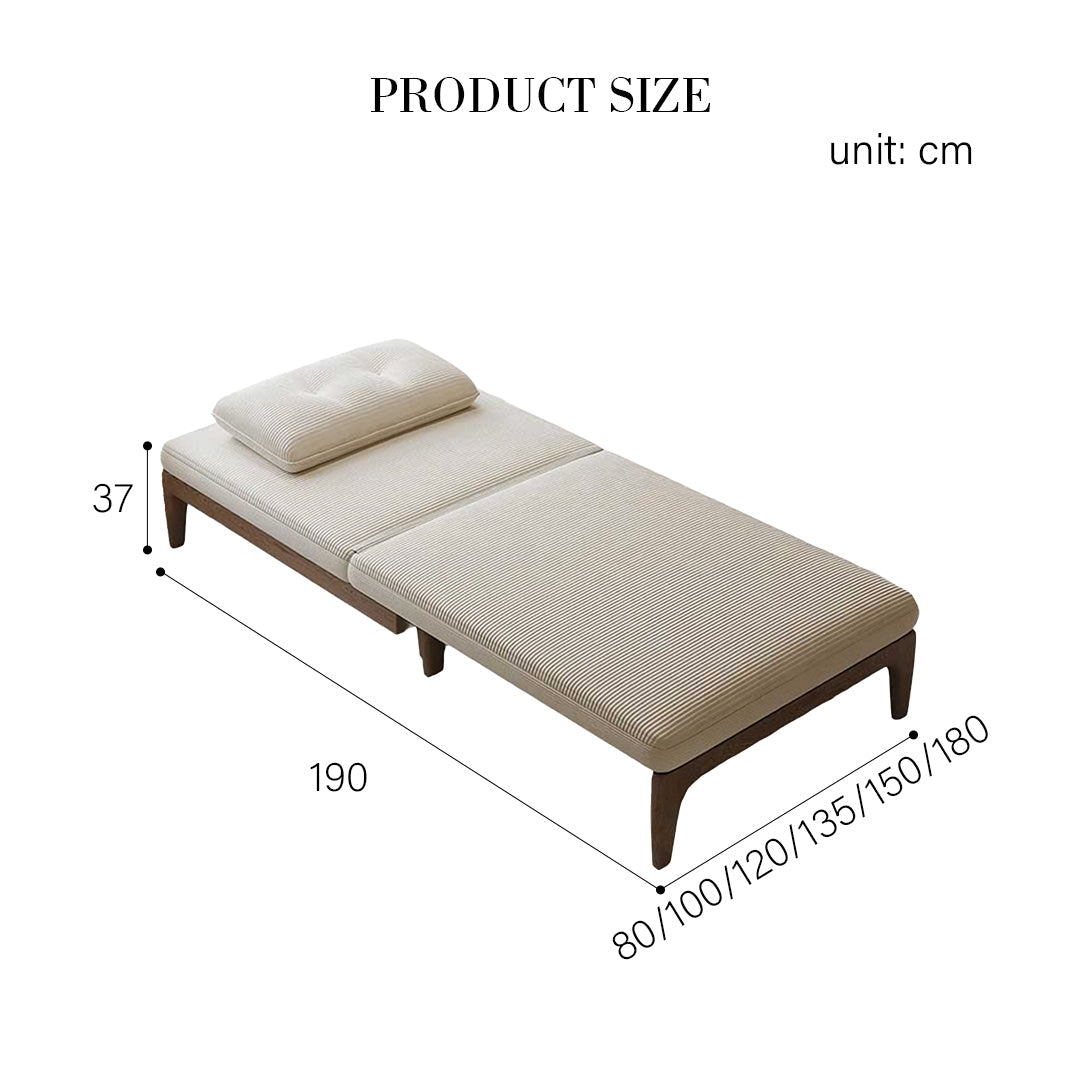 Ranjan Single Sofa Bed, Small 2 Seater Sofa Bed, Corduroy