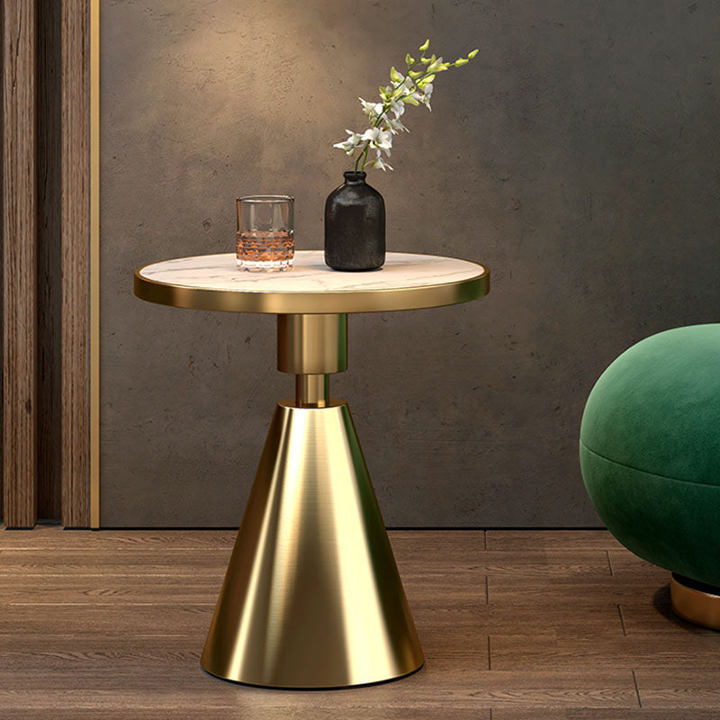 Modern Side Table, Black/ Gold