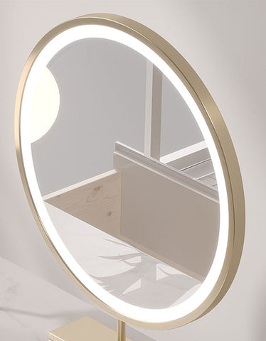 Blakely Dressing Table, Gold Leg& Marble Effect