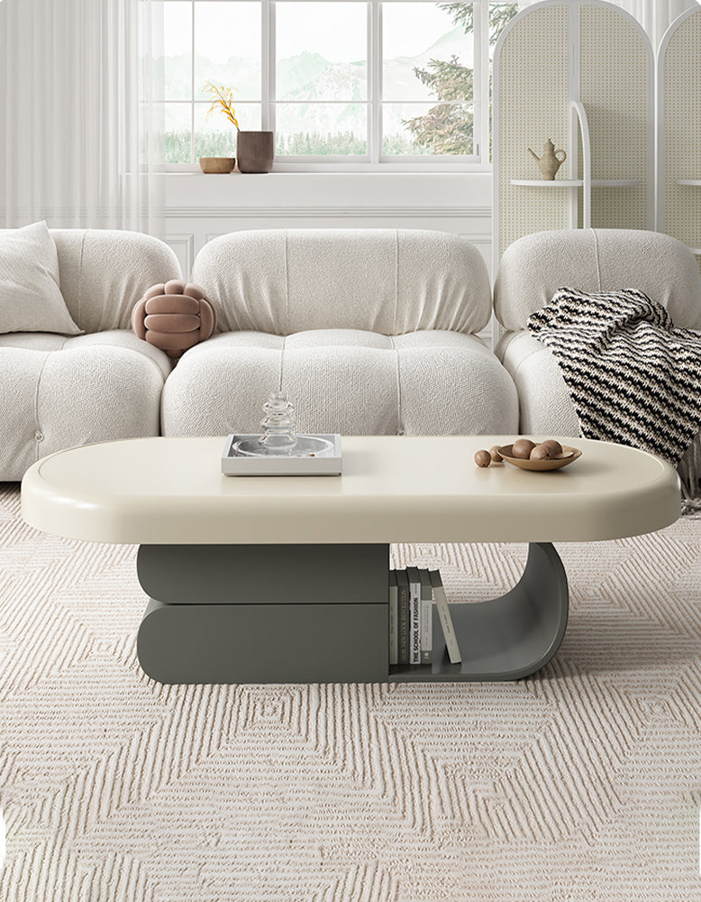 Freda Coffee Table, Milky White