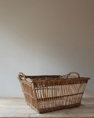 Antique French Wicker Basket