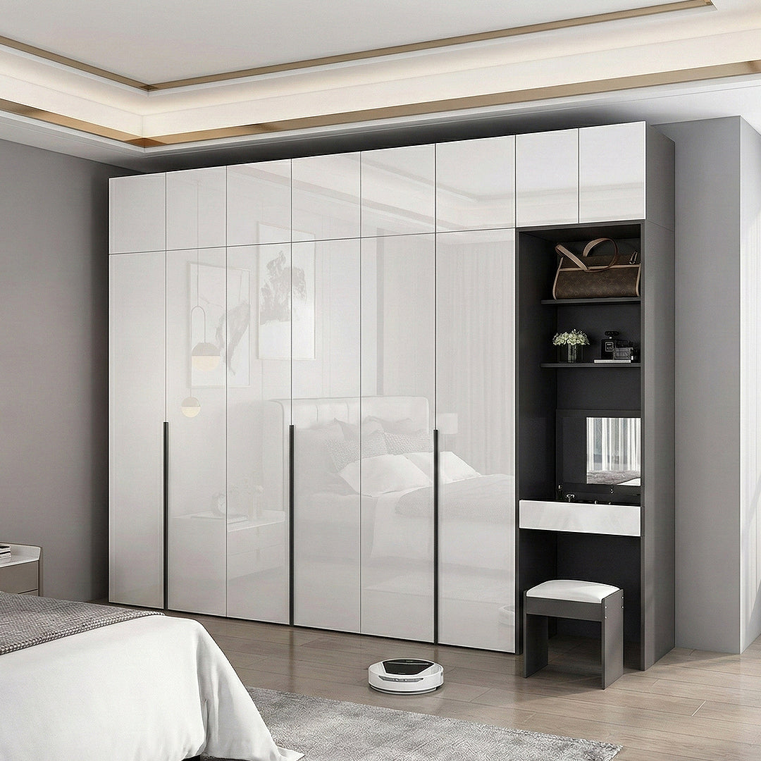 Bianchi Corner Wardrobe, L Shape Wardrobe With Dressing Table