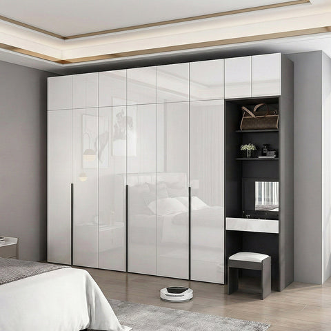 Bianchi Corner Wardrobe, L Shape Wardrobe With Dressing Table