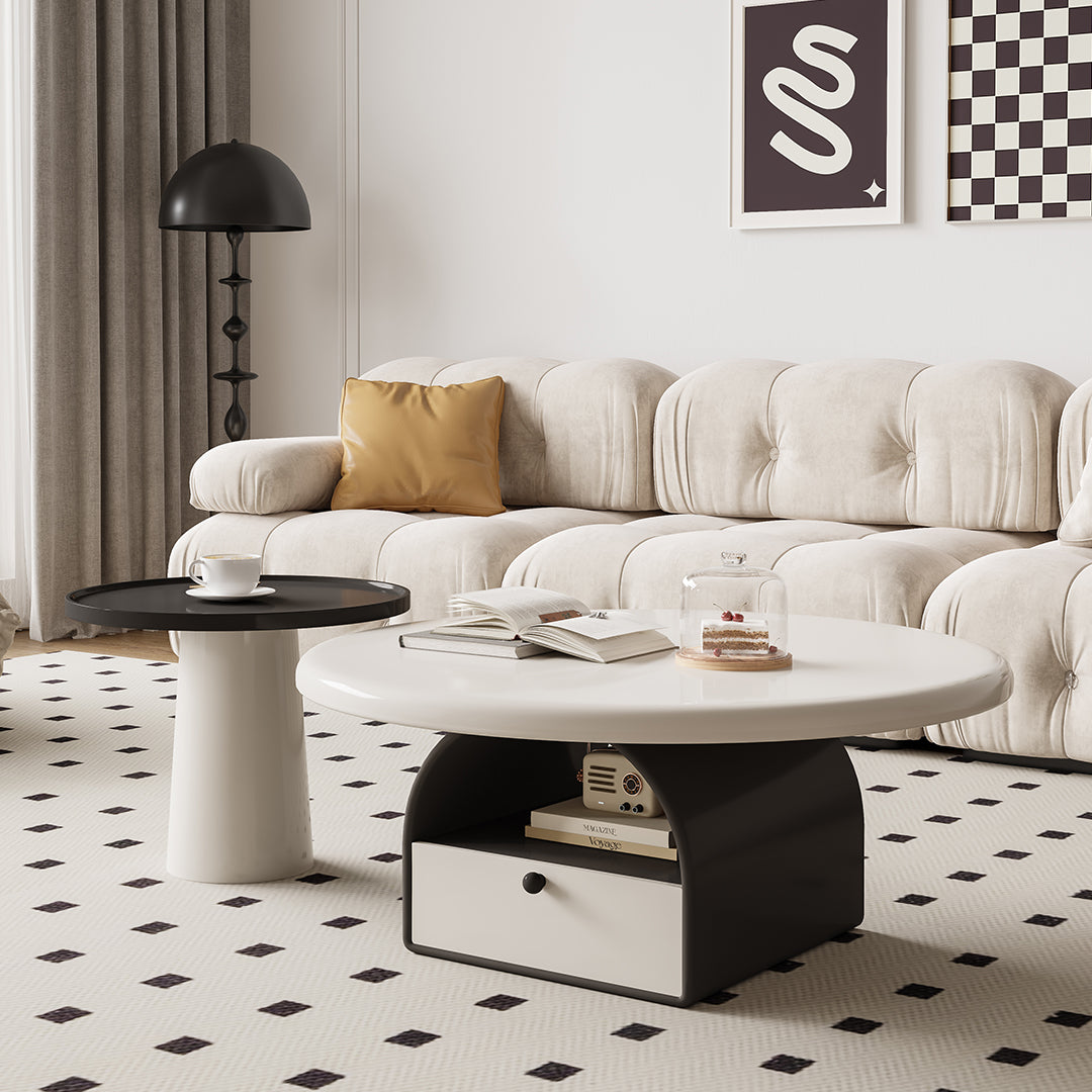 Dinh Nesting Round Coffee Table Set With Storage